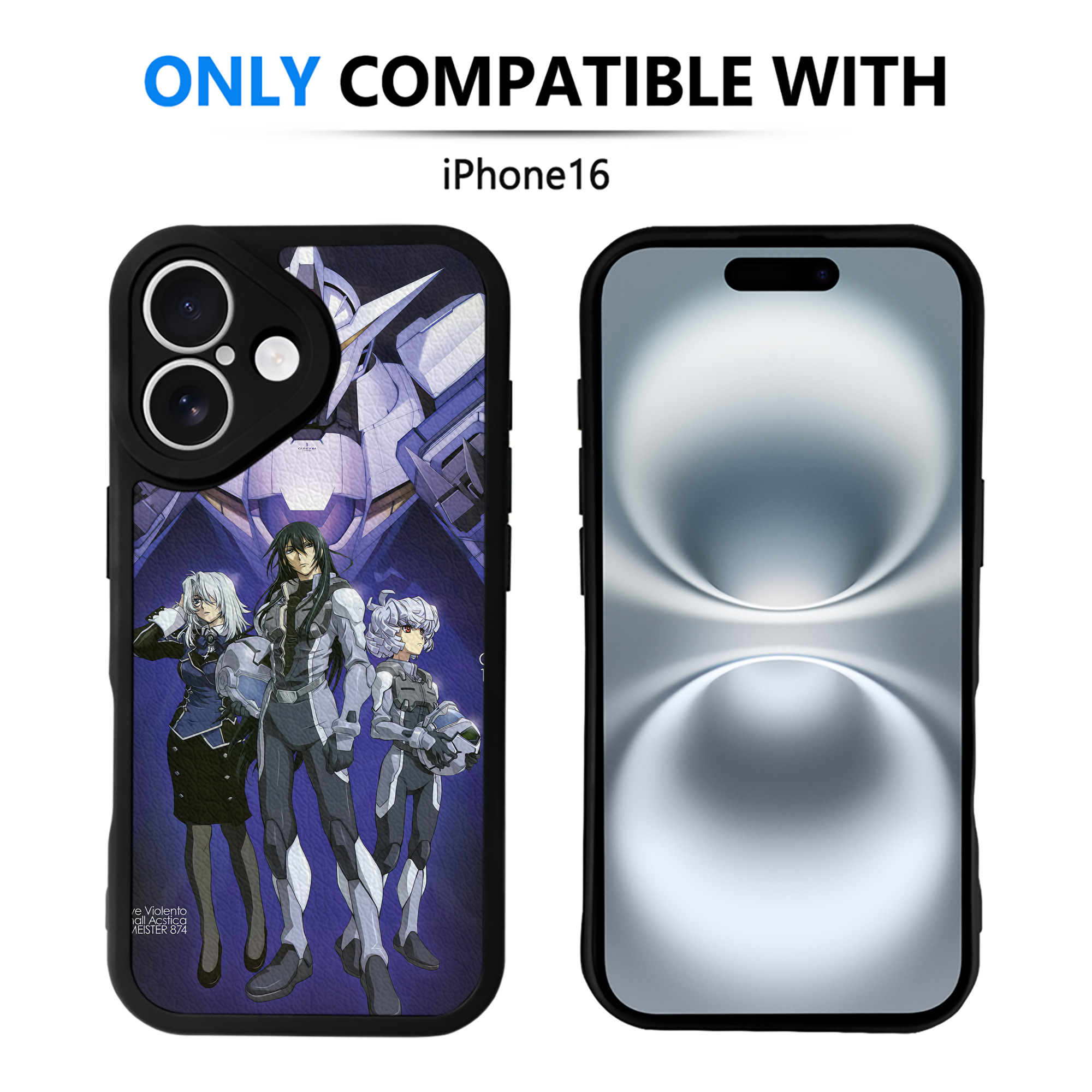 （画像用） 機動戦士ガンダム Mobile Suit Gundam 【iPhone 16シリーズ対応】シリコンスマホケース（レザー調） 材質：シリコン